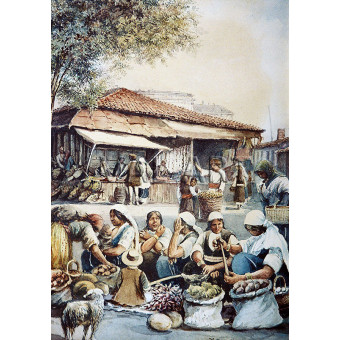 РЕПРОДУКЦИИ НА КАРТИНИ  Пазар в София (1899)